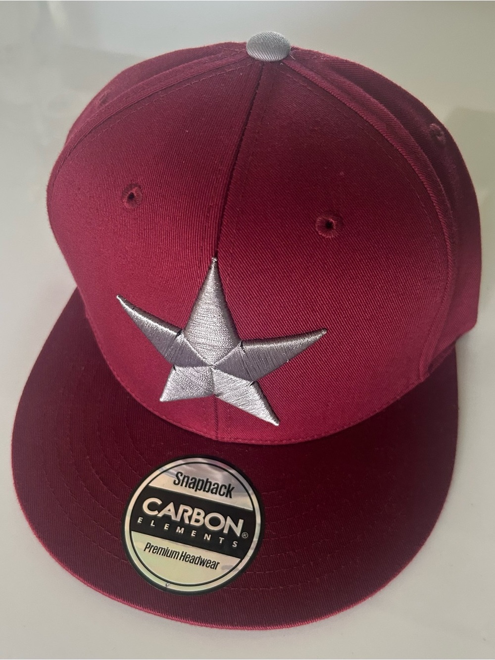 Carbon Elements Maroon Snapback Hat with Silver Cowboys Star